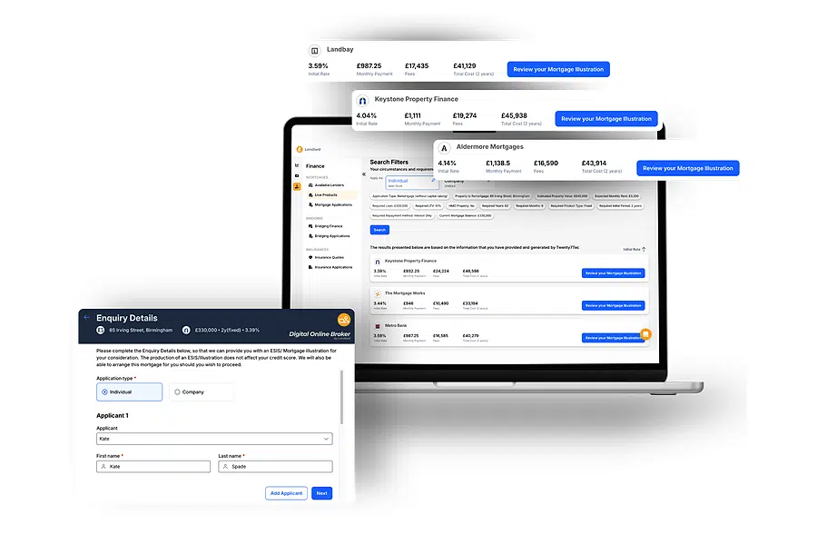 Live buy-to-let mortgage products on Lendlord