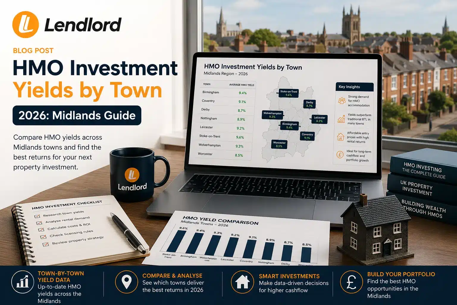 HMO Investment Yields by Town 2026: Midlands Guide