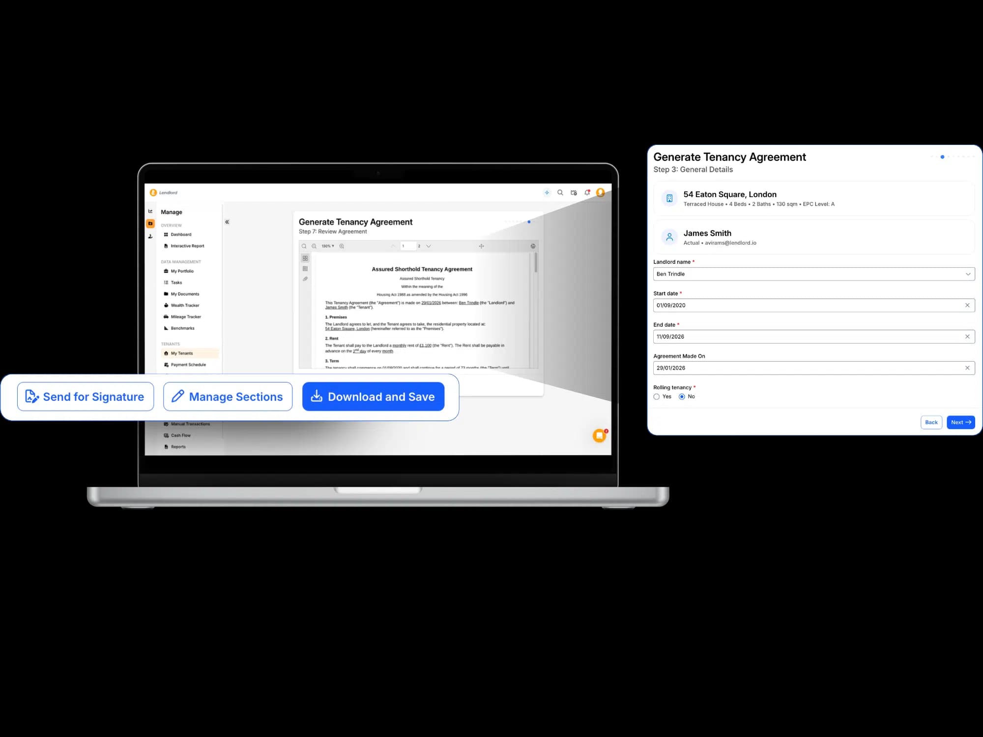 Lendlord digital tenancy agreement templates ready to sign